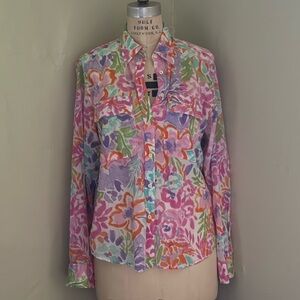 Lauren Ralph Lauren Vibrant Multicolor Cotton Shirt